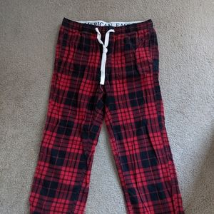 Men's Medium Red Plaid American Eagle Pajama Pants